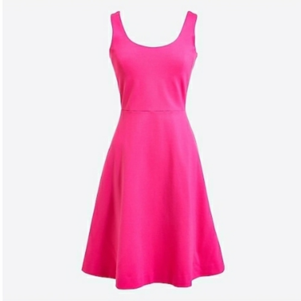 J Crew Women's Strappy A-line dress Pink Large wedding guest Summer Dress NEW